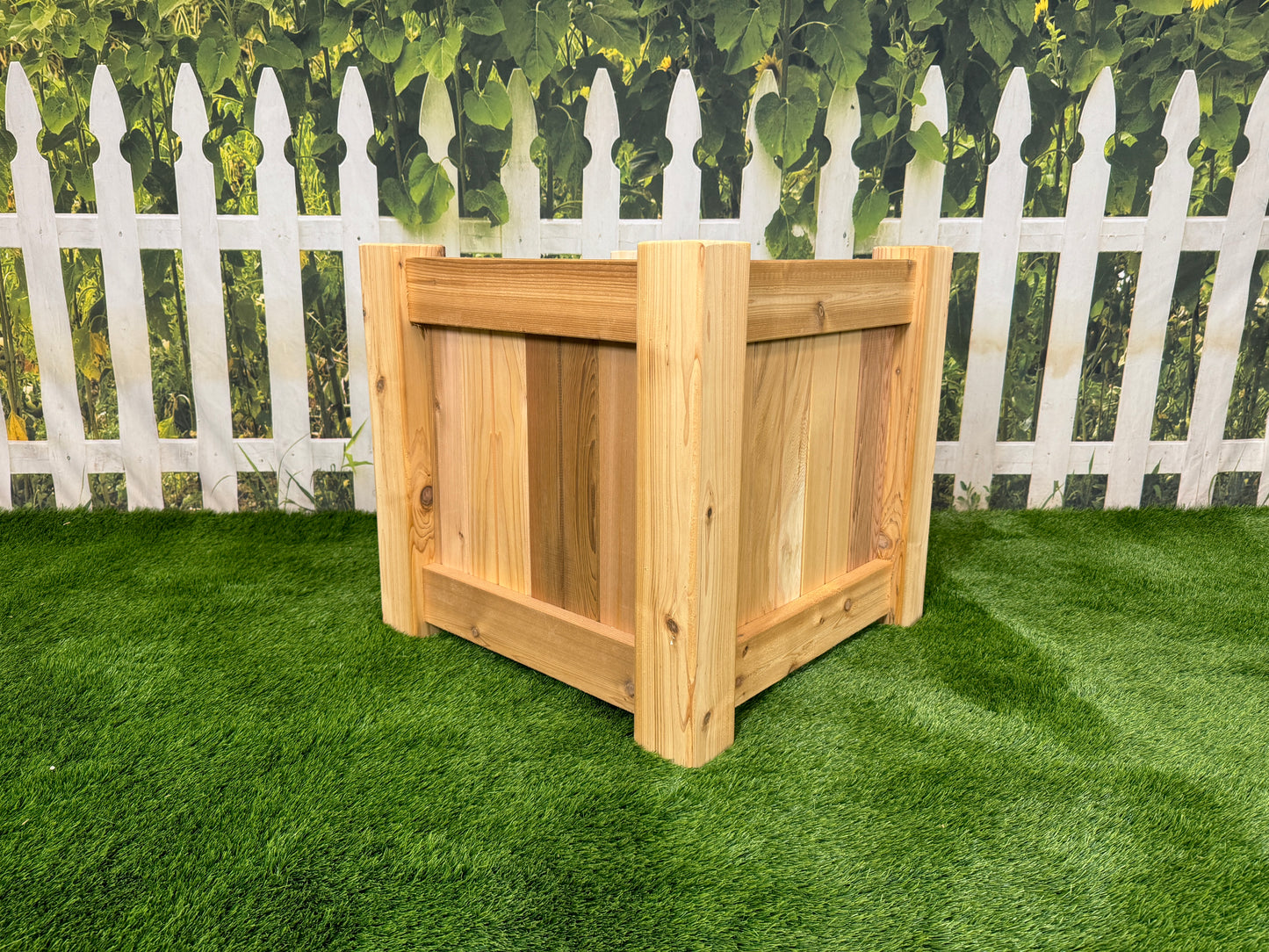 Raised Garden Bed Cedar Planter - 24"L x 24"W x 24"H