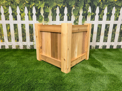 Raised Garden Bed Cedar Planter - 24&quot;L x 24&quot;W x 24&quot;H