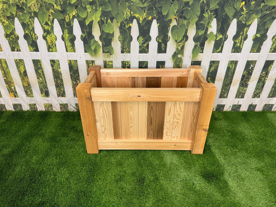 Raised Garden Bed Cedar Planter - 36&quot;L x 18&quot;W x 24&quot;H