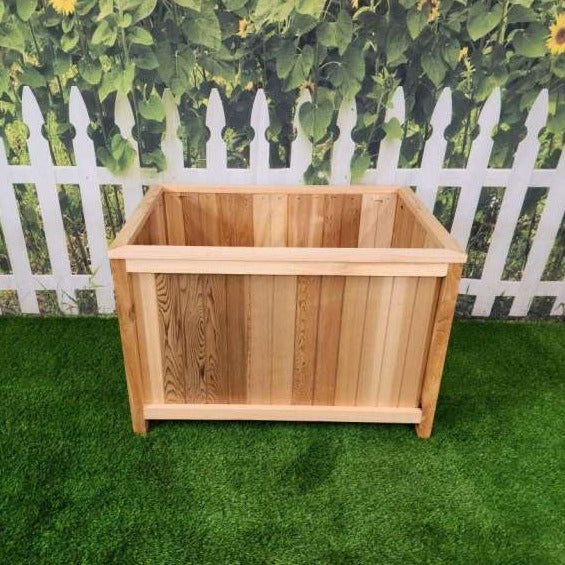 36″L x 24″W x 24″H – Full Panel Western Red Cedar Raised Garden Planter