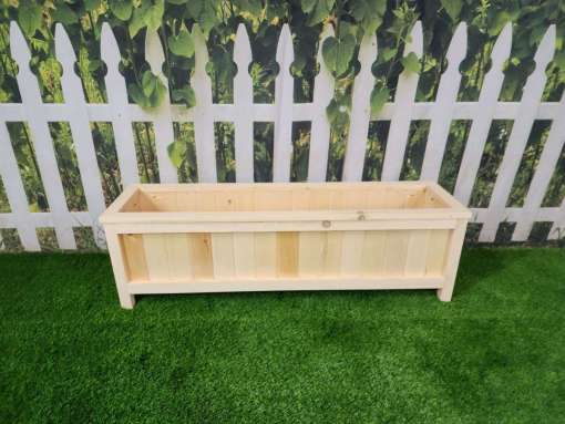 48″L x 12″W x 24″H – Yellow Cedar Raised Garden Planter