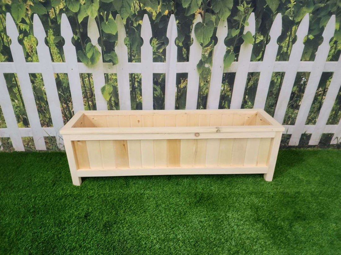 48″L x 12″W x 15″H – Yellow Cedar Raised Garden Planter