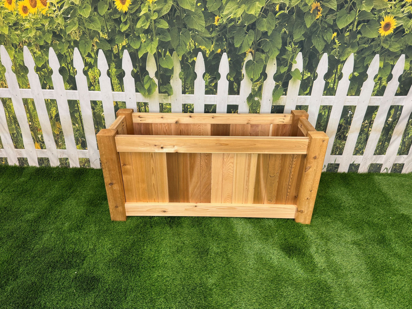 Raised Garden Bed Cedar Planter - 48"L x 18"W x 24"H