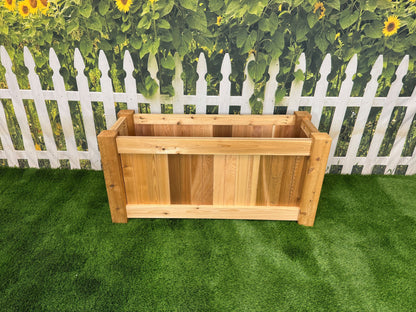 Raised Garden Bed Cedar Planter - 48&quot;L x 18&quot;W x 24&quot;H