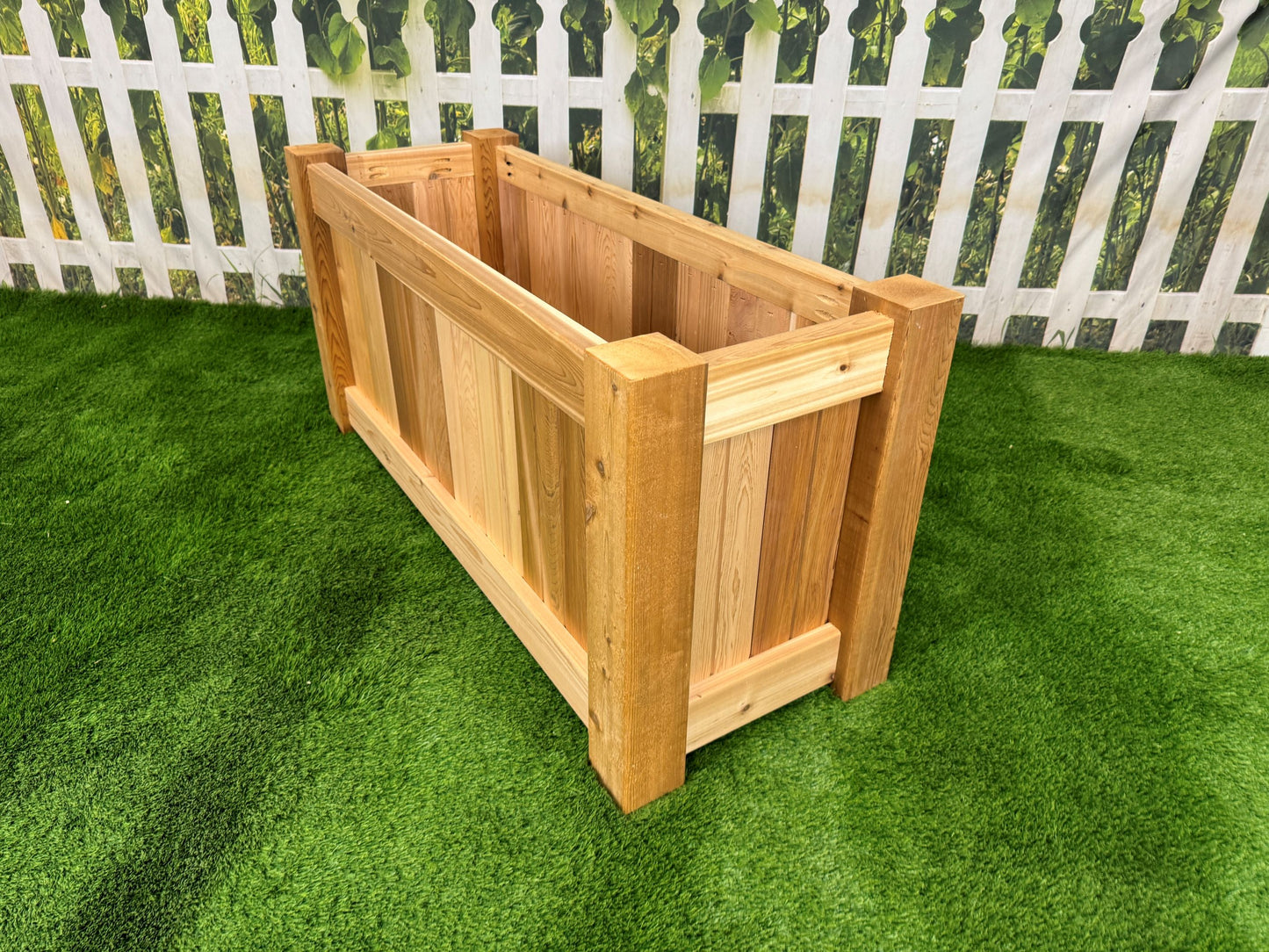 Raised Garden Bed Cedar Planter - 48"L x 18"W x 24"H