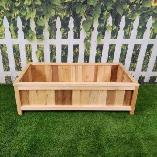 48″L x 24″W x 15″H – Western Red Cedar Raised Garden Planter