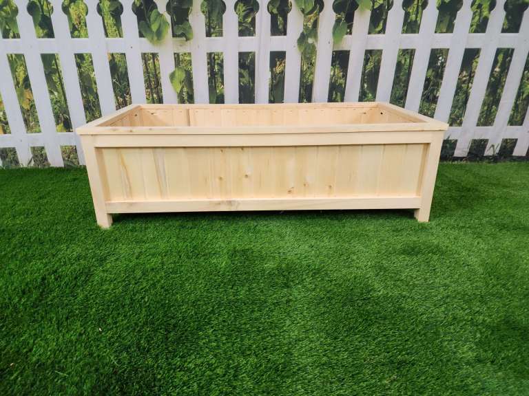 48″L x 24″W x 15″H – Yellow Cedar Raised Garden Planter