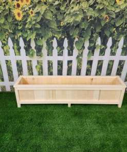 60″L x 12″W x 15″H – Yellow Cedar Raised Garden Planter