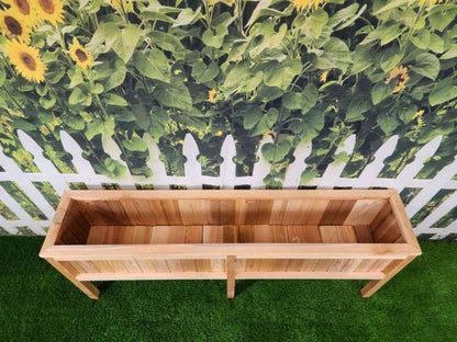 60″L x 12″W x 24″H – Western Red Cedar Raised Flower Planter