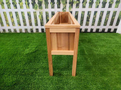 60″L x 12″W x 24″H – Western Red Cedar Raised Flower Planter