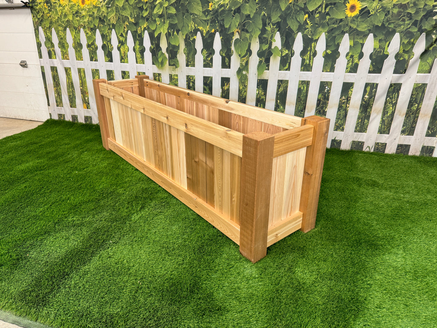 Raised Garden Bed Cedar Planter - 72"L x 18"W x 24"H