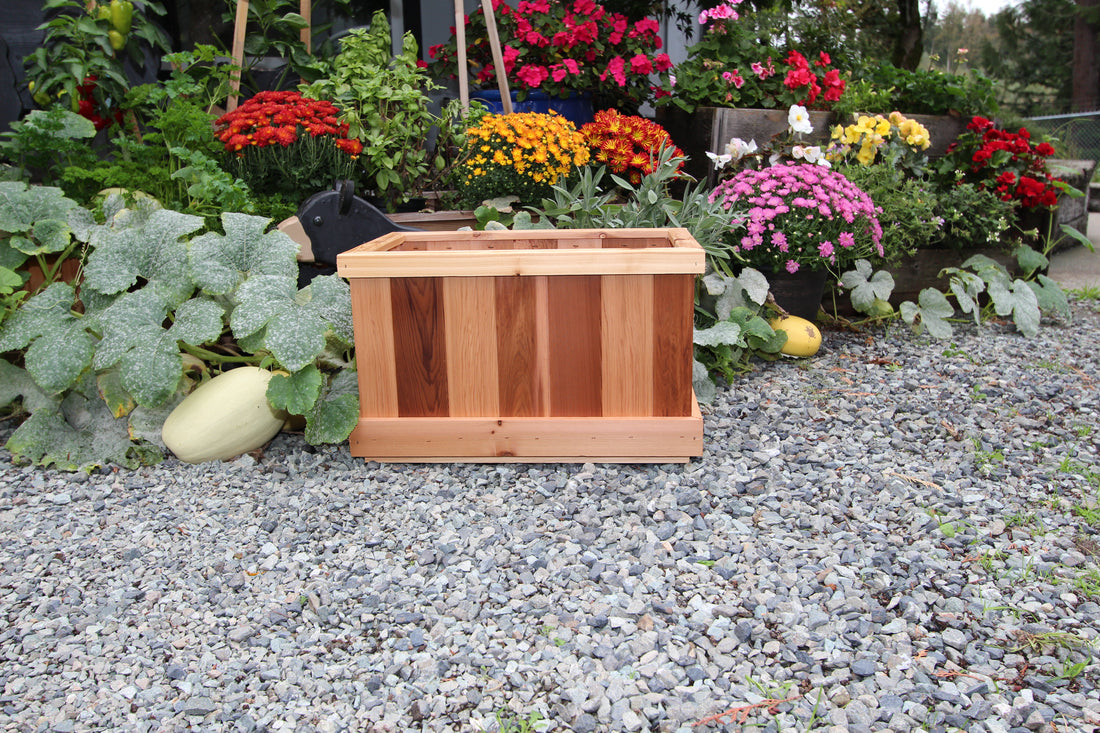 1624 - 24&quot;L x 16&quot;W x 16&quot;H Western Red Cedar Raised Garden Planter