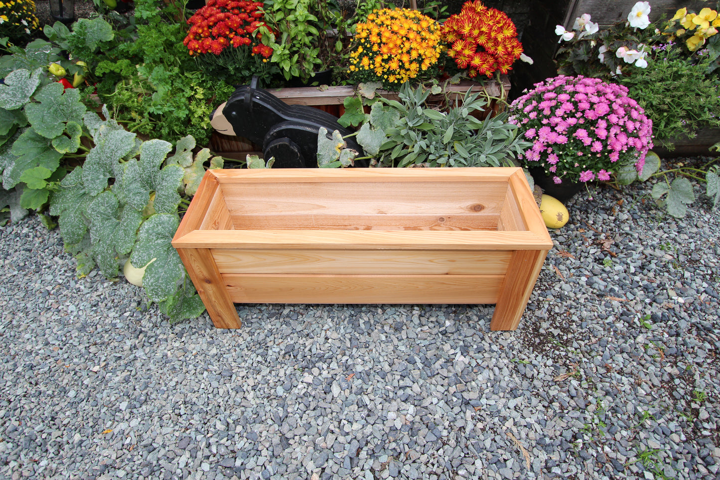 1236 - 36″L x 12"W x 15″H – Western Red Cedar Raised Flower Planter