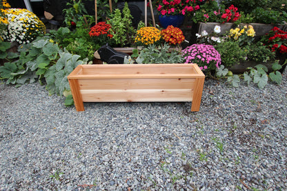 48″L x 12″W x 15″H – Red Cedar Raised Planter