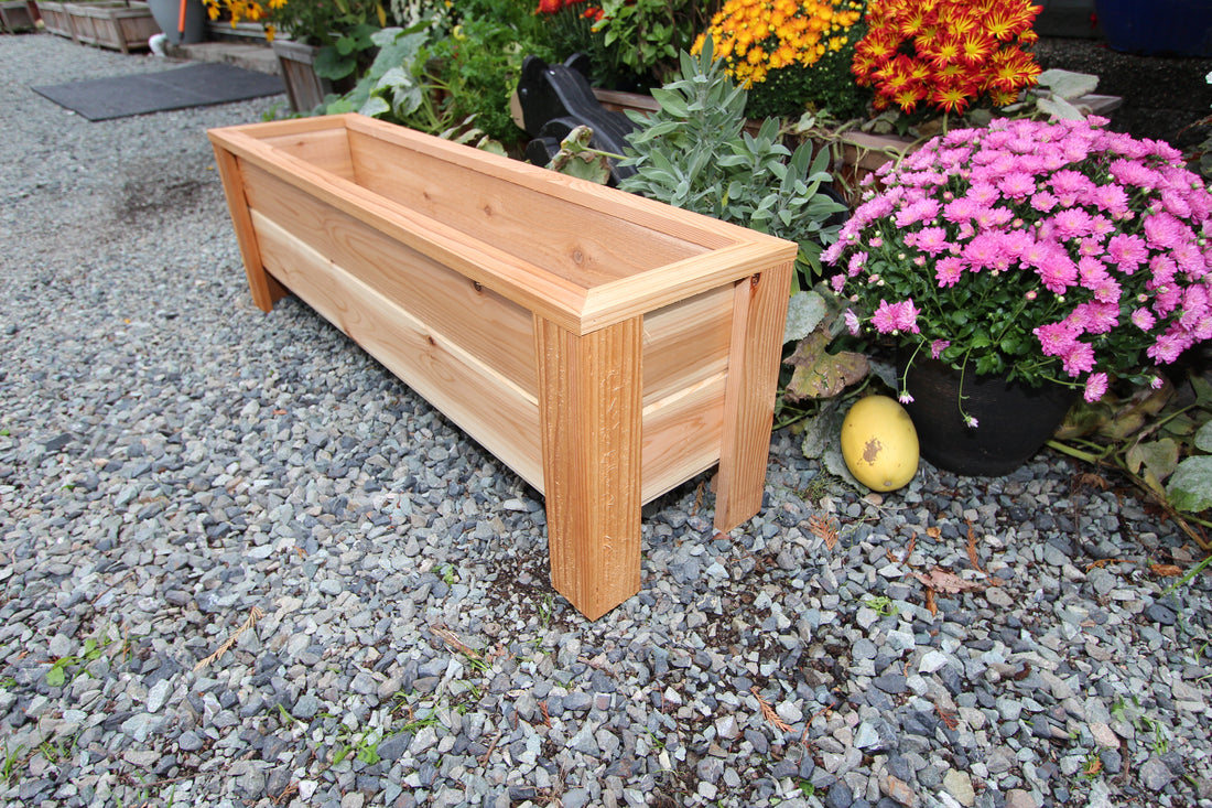 48″L x 12″W x 15″H – Red Cedar Raised Planter