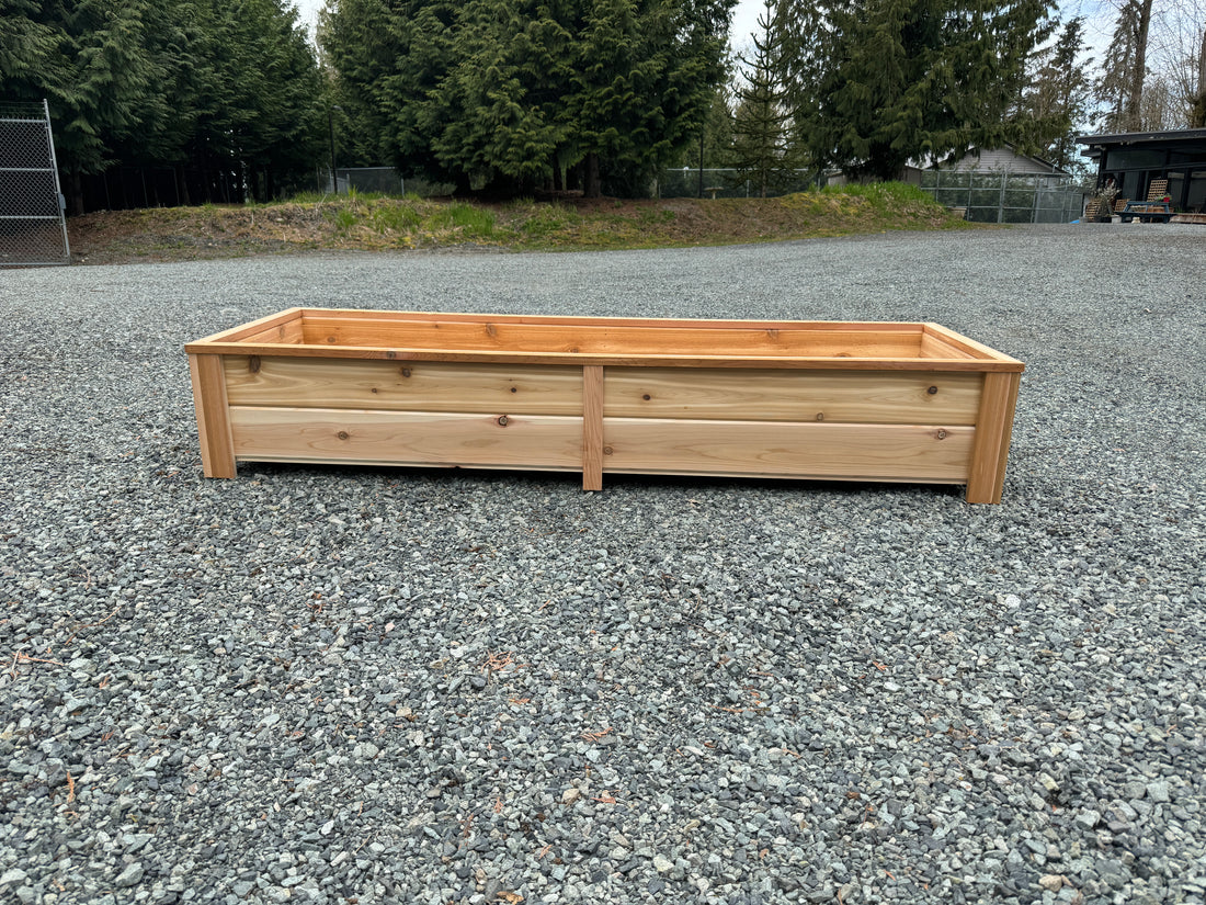 72″L x 24″W x 12″H – Western Red Cedar Raised Garden Planter