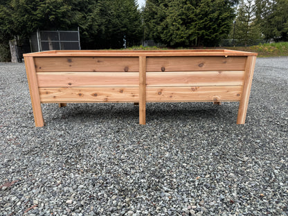 247224 - 72″L x 24″W x 24″H – Western Red Cedar Raised Garden Planter