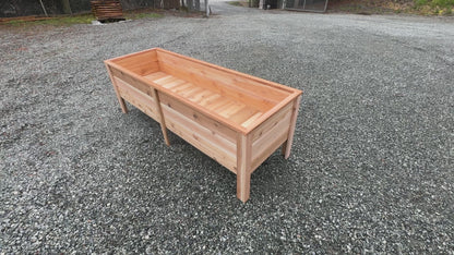 247224 - 72″L x 24″W x 24″H – Western Red Cedar Raised Garden Planter